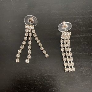 2 for $15 Woman Prom / Wedding / Bridal Faux Crystal Rhinestone Earrings